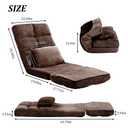 DeeLyan Swivel Floor Chair for Teens，Multipurpose Gaming Chair Rocker for TV, Reading, Playing Video Games Lumbar Support, Adjustable Foldable Backrest (DL8823R-CO)