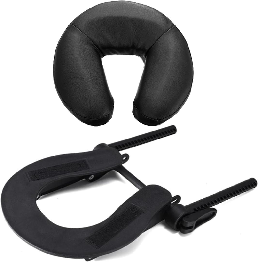 Universal Massage Table Face Cradle & Cushion, Adjustable Massage Chair Spa Bed Headrest & Face Pillow Support, Elastic Memory Foam Face Pillow Set Massage Table Accessories Massage Equipment
