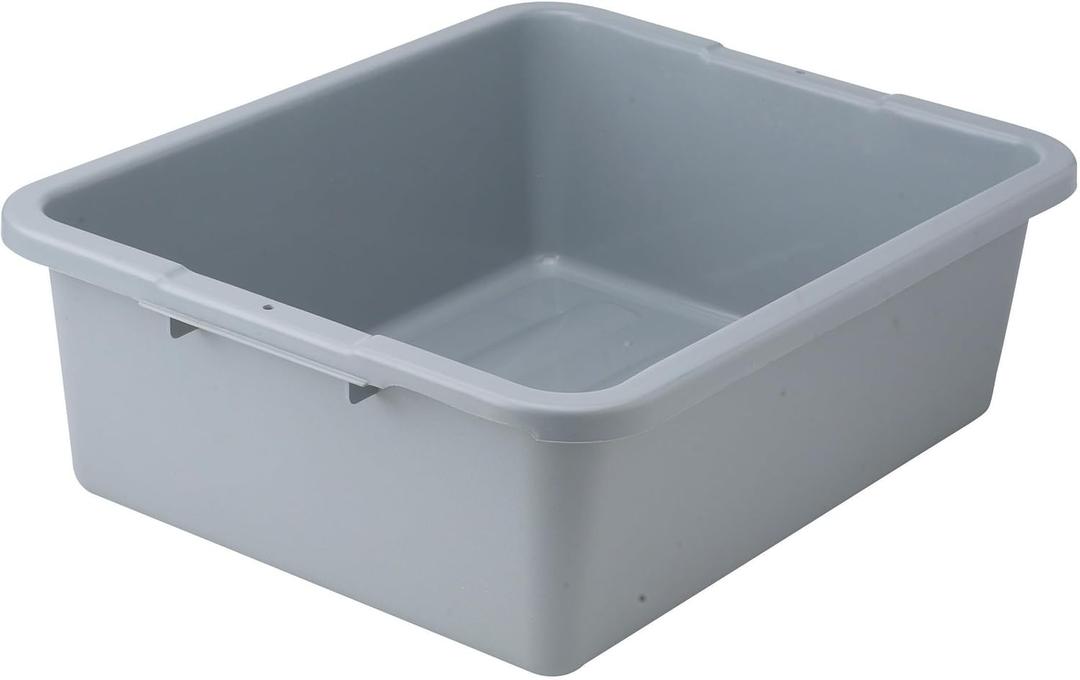 Winco Heavy-Duty Bus Box Dish Tub for Restaurants, 7", Gray