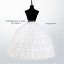 Ieuan Petticoat for Women Crinoline Underskirt Half Slip for Wedding Dress, Color: 7 Hoops, 
Size: fit US size 2-22W Drawstring waist. We have upgraded the petticoat, Enlarged the size, the upgrated diameter is about 55 inches/140cm.