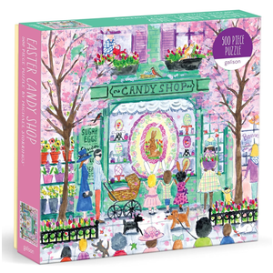 Galison Easter Candy Shop – 500 Piece Michael Storrings Jigsaw Puzzle Featuring Beautiful Artwork of an Easter Candy Confectionery