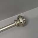 H.VERSAILTEX Window Curtain Rods for Windows 66 to 120 Inches Adjustable Decorative 3/4 Inch Diameter Single Window Curtain Rod Set with Classic Finials, Nickel