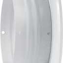Metal 4 inch Wall Mount Flange, White, Exhaust/Inlet Connector for Flexible or Straight Pipe. Steel Duct Connector Size 4.25