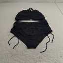 Plus Size High Waisted Bikini - Women Two Piece Swimsuits Tummy Control Bathing Suits with Drawstring Ruched Bottom 2025 Black XL