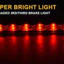 7 x G-PLUS LED 3rd Brake Light Compatible with Truck Cap Topper Leer Are Century LED Recessed 3rd Third Brake Light Lamp AT-LED-36R Red Lens Chrome Housing Tercera Luz De Freno