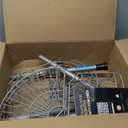 HAMITOR Corner Shower Caddy Tension Pole: 4-Tier Rust-Resistant Adjustable Bathroom Organizer Shelves - 47-121 Inch No-Drill Quick Installation - Space-Saving Storage for Renters Family - Silver Gray