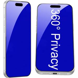 2 Pack for iPhone 17 Pro 360 Degree Privacy Screen Protector Anti spy Tempered Glass Anti blue Light Film 6.3 inch