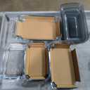 KOMUEE 8 Pieces Glass Baking Dish with Lids Rectangular Glass Baking Pan Bakeware Set with Lids, Baking Pans for Lasagna, Leftovers, Cooking, Kitchen, FridgetoOven, Gray