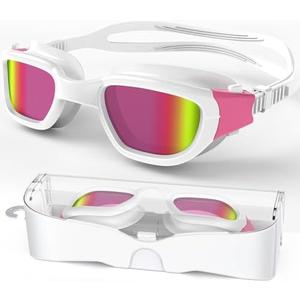 Polarized Swimming Goggles, Unisex Adult Swim Goggles Anti Fog Anti UV Wide View Pool Glasses for Men Women