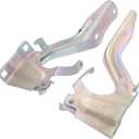 1 Pair Hood Hinges for Nissan Rogue 2014-2020 Front Driver and Passenger Side Front Bonnet Bracket No.654004BA0A/654014BA0A Silver Tone Cast Iron