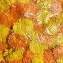 5 PC - 4.5 feet Marigold Garland | Indian/American Wedding Party Mantle Decoration | Faux Garlands Wedding Garland | Diwali Decoration | Spring Bush Floral | (Yellow Orange)