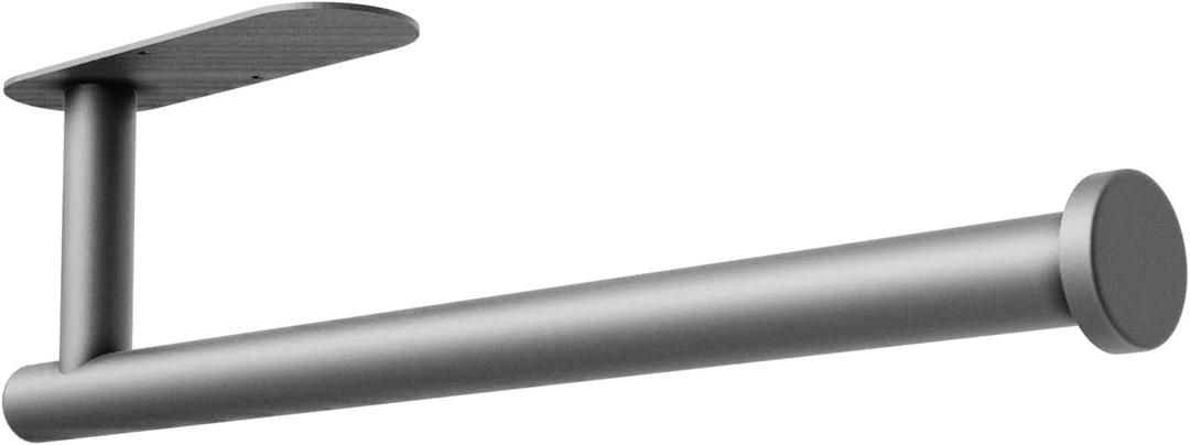Under Cabinet Wall Mount Paper Towel Holder, Self-Adhesive Bar, Stainless Steel 13 inch (Grey, 1) (Gray)