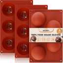 HKNMTT Hemisphere Silicone Molds 3 Inch for Hot Cocoa Chocolate Bombs Valentines Semi Ball Making Kit Cake Decor Mould, Food Grade Non-stick Kitchen Baking Supplies Oven Safe