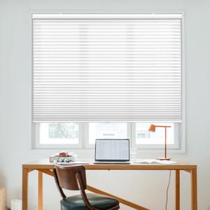 DEZ FURNISHINGS Cordless 1.5" Light Filtering Cellular Shade, 57" W x 48" H, White