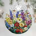 Wildflower Christmas Decorations, Christmas Ornaments, Hanging Ornaments for Tree & Xmas Decorations  Holiday Decor, Florist Gift, Gifts for Flower Lover, Gifts for Mom, Grandma