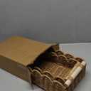 CubesLand Toilet Paper Storage Organizer Basket, Scalloped Decorative Baskets for Over Toilet Shelves, Wicker Small Basket Perfect for Home Countertop Storage & Decor, Living Room Shelf Decor, Neutral