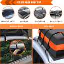 MeeFar Car Roof Bag XBEEK Rooftop top Cargo Carrier Bag 20 Cubic feet Waterproof for All Cars with/Without Rack, Includes Anti-Slip Mat, 10 Reinforced Straps, 6 Door Hooks, Luggage Lock
