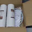 Set of 2 White Tall Linen Drum Lamp Shades Modern Lamp Shade 10" Top x 10" Bottom x 10" High (Spider) Medium Lampshade for Table & Beside Lamp - Lampshades Replacement By GO&SO