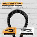 Yes4All 1.5/2 Inch Battle Ropes with Extra Protective Sleeve, Workout Ropes for Cross-Training Home Gym & Fitness Exercises, Strength Training - Battle Rope - No Cover, 1.5in - 30ft