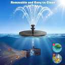 AISITIN 3.5W Solar Fountain Pump Built-in 1500mAh Battery, Bird Bath Fountain with 6 Nozzles, Solar Floating Water Pump for Bird Bath, Fish Tank, Pond, Pool, Garden and Outdoor