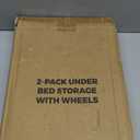 Yecaye Under Bed Storage with Wheels, 2 Pack Under Bed Shoe Storage Organizer Drawer, Tool-free Assembly Metal Underbed Storage Containers for Clothes, Shoes, Black