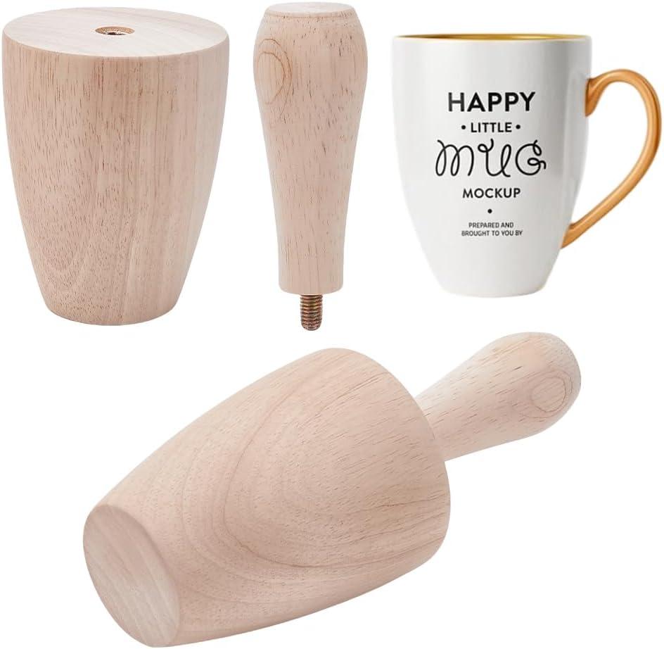 BENECREAT 7.8 x 3.2 inch Cup Pottery Mold, Wood Cup Pottery Mold, Pottery Shaping Tool for DIY Pottery Cup Ceramic Cup Mug Vase Art Making