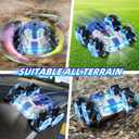 OSIMILY Remote Control Car 4WD with 360 Rotating Drift Stunt Rc Cars | 2.4GHz Remote Control with Cool Lights,All-Terrain Off-Road Toy | Ideal Christmas & Birthday Gift for Kids Ages 4-7 8-10 10-13 (Blue)