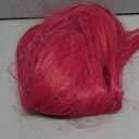 FantaLook Long Straight Hot Pink Cosplay Wig with 2 Ponytails for Halloween Party Costume Small Size