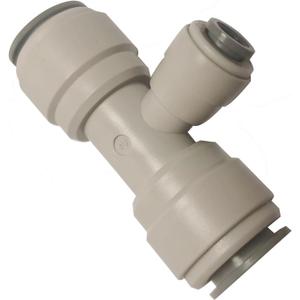 Acetal Copolymer 1/2" x 1/4" Tube OD Tube Fitting,Reducing Union Tee Connector, Push to connect for RO water filter system parts (pack of 5)