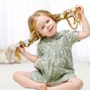 2 x 12 PCS Hair Balls for Girls, Colorful Bubble Ponytail Holders for Toddlers, Gentle No-Slip Hair Ties for Fine or Thick Hair