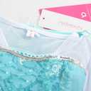ReliBeauty Girls Sequin Princess Costume Long Sleeve Dress up, Light Blue(with Accessories), 6