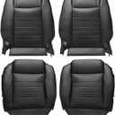 Front Both Side Bottom & Top Back Seat Cover Replacement Fits for Ford Mustang 2007-2009 Microfiber Leather, Black (ALL)