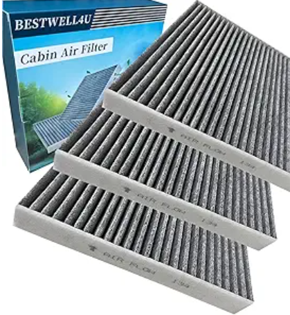 3 Pack BW134 Cabin Air Filter for Honda Accord Civic CR-V Odyssey Pilot Ridgeline Passport Crosstour CSX ILX MDX RDX RL RLX TL TLX TSX ZDX with Carbon