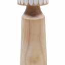 HD Designs Wood Large Candle Holder 8 Inch