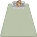 Cat Litter Mat, Extra Large 40" x 28" Silicone Mat Litter Trapping Mat for Scatter Control, Soft on Kitty Paws, Easy to Clean (Green)