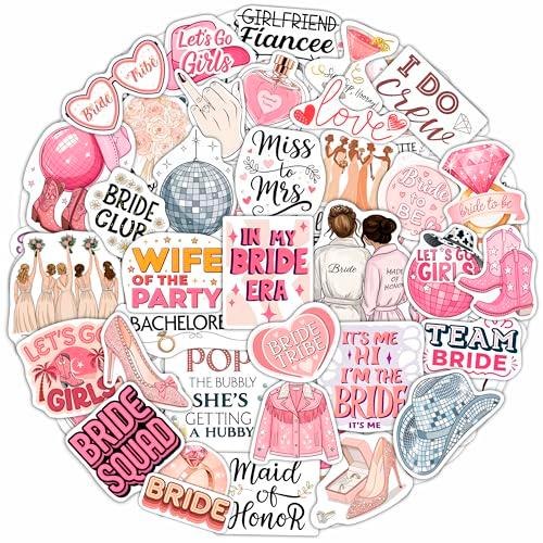 100Pcs Bachelorette Stickers for Scrapbooking, Bride Stickers for Water Bottle - Bachelorette Party Supplies - Gift for Women & Men