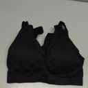 Women's Comfort Workout Sports Bra Low-Impact Activity Sleep Bras (Medium, 3 Pack Black)