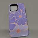 SOGCASE Girls Cute Case for iPhone 16 Pro Max, Purple Flower Women Phone Cases | Dual-Layer Shockproof Protection
