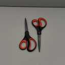 LIVINGO 2 Pack 8" Titanium Non-Stick Scissors, Professional Stainless Steel Comfort Grip, All-Purpose, Straight Office Craft Scissors for DIY(Red/Black)