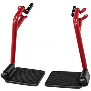 Replacement Footrest for Expedition Transport Chairs and Aluminum Wheelchairs, Wheelchair Foot Rest Replacement Accessory, Red Footrest