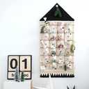 Christmas 24 Day Advent Calendar with Pockets Wall Hanging Bag for Holiday Decoration