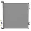 Babepai Retractable Baby Gates for Stairs, Dog Gates for Doorways, Mesh Baby Gate Extends to 54" Wide 34" Tall, Pet Gate Indoor Use for Hallways, Porch, Patio, Outdoor - Gray (34" Tall x 54" Wide, A-gray)