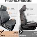 Full Coverage Full Set Seat Covers for Chevy Silverado GMC Sierra 2014-2018 1500 Crew Cab 2015-2018 2500HD 3500HD,for Chevrolet Truck Car Interior Accessories Black