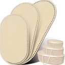 CroBlissful 3 PC Large Moses Basket Wood Bottom 3 Sizes(30x17inch+30x15inch+28x16inch) Oval Natural Wooden Base Shaper for DIY Crochet or Knitting Home Baby Doll Weaving Crafts Decoration(Base Only)