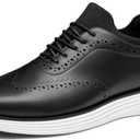 Bruno Marc Men's MaxFlex Dress Sneakers Oxfords Casual Wingtip Brogue Shoes (8, Black)