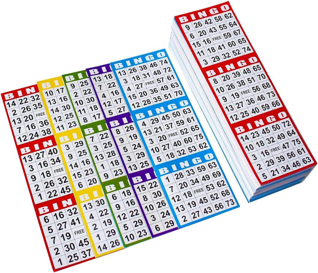 SEETOOOGAMES Bingo Paper Game Cards - 3 Card -100 Books of 5 Sheets