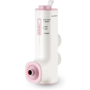 Rechargeable Bath Jets for Tub, Portable Jet Spa for Bathtub, Creates Soothing Bubbles and Massage for Relaxing Daily Use at Home (White-Pink), 4.6"L x 2.5"W x 9.7"H