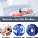 4 Pack Airtag Holder for Kids Hidden,GPS Tracker Case, Anti-Removal Airtag Silicone Case with Pins, Suitable for Children, Elderly, Pets, Backpack, Luggage (White & Black & Navy Blue & Pink, 4 Pack)