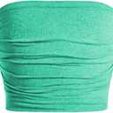 WDIRARA Women's Colorblock Pu Leather Cami Sleeveless Lace Up Camisole Asymmetrical Hem Crop Top (Black, M)