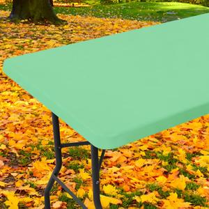 Spandex 8 Foot Rectangle Table Cloth, Elastic Fitted Tablecloths for Picnic, Stretch Washable Patio Table Cover for Outdoor, Camping, Banquet and Parties (Bright Green, 30"x96")